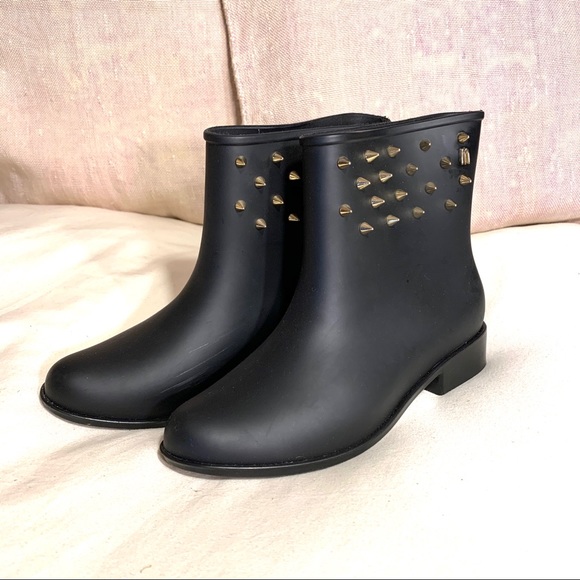 Melissa | Moon Dust Studded Ankle Rainboot - Picture 4 of 8